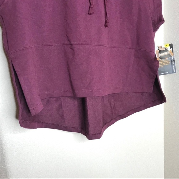AVIA Metropolis Burgundy Workout Cropped Hoodie - Picture 2 of 8